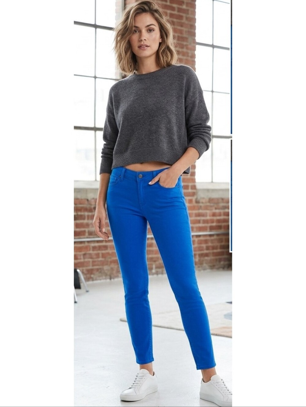 Old Navy Mid Rise Rockstar Jeans Royal Blue Size 6